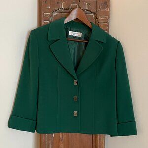 Tahari ASLForest Green Short Blazer - 3/4 Sleeve - Excellent Condition - Size 10
